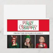 Carte De Remerciements Christmas Photo Cards (Devant / Derrière)