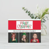 Carte De Remerciements Christmas Photo Cards (Debout devant)