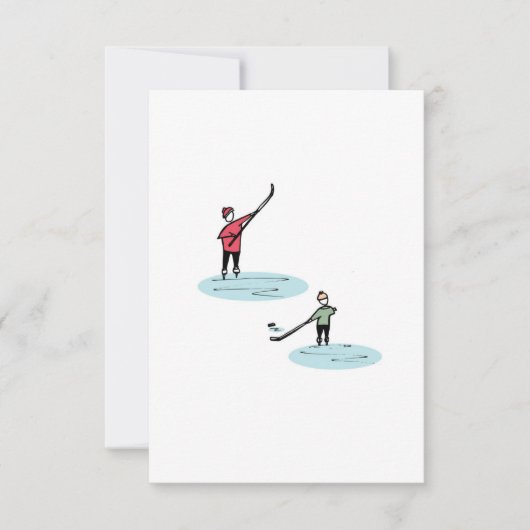 Carte De Remerciements Christmas skating (Devant)