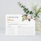 Carte De Remerciements Christmas Winter Bridal Shower Card (Debout devant)