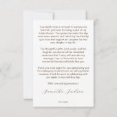 Carte De Remerciements Chute d'amour boho citrouille tournesol douche nup (Dos)