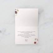 Carte De Remerciements Chute En Amour Boho Fête des mariées Automne Arc F (Intérieur)