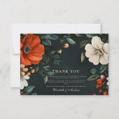 Carte De Remerciements Chute gothique vintage (Devant)