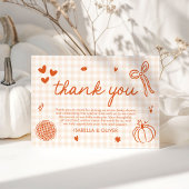 Carte De Remerciements Chute Whimsical Un Petit Baby shower À Tarte Cutie