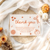 Carte De Remerciements Chute Whimsical Un Petit Baby shower À Tarte Cutie