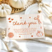 Carte De Remerciements Chute Whimsical Un Petit Baby shower À Tarte Cutie