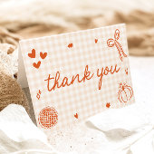 Carte De Remerciements Chute Whimsical Un Petit Baby shower À Tarte Cutie