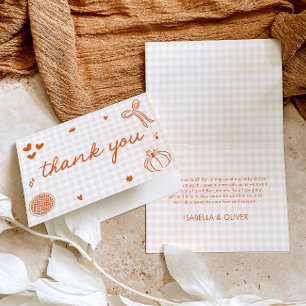 Carte De Remerciements Chute Whimsical Un Petit Baby shower À Tarte Cutie