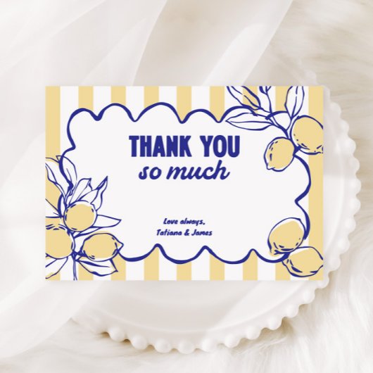 Carte De Remerciements CIAO BABY Lemon Méditerranée Amalfi