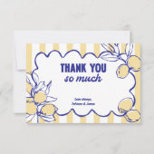 Carte De Remerciements CIAO BABY Lemon Méditerranée Amalfi (Devant)