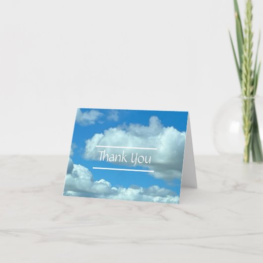 Carte De Remerciements Ciel et nuages (Devant)