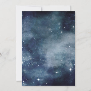 Carte De Remerciements Ciel étoilé galaxie bleu profond brume céleste