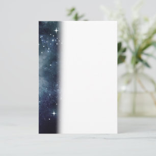 Carte De Remerciements Ciel étoilé la nuit Univers Étoiles Brouillard Ble