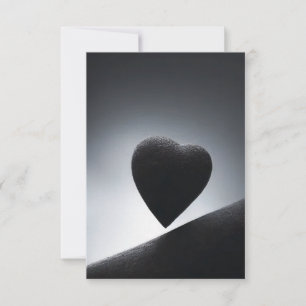 Carte De Remerciements Ciel nocturne en forme de coeur clair de lune