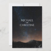 Carte De Remerciements Ciel nocturne mariage sous les étoiles (Dos)