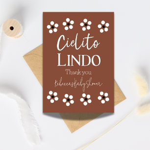 Carte De Remerciements Cielito Lindo Talavera Fête Mexicaine Baby Shower