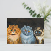 Carte De Remerciements Cinq chats de Louis Wain (Debout devant)