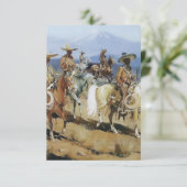 Carte De Remerciements Cinq Vaqueros à cheval par Edward Borein (Debout devant)