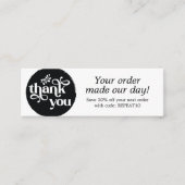 Carte de remerciements circulaire de commande pers (Devant)