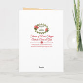 Carte De Remerciements Cire de Virgin Mary Floral (Dos)