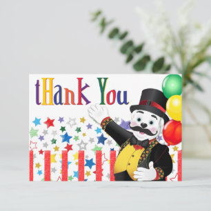 Carte De Remerciements Cirque d'ours polaire Anniversaire