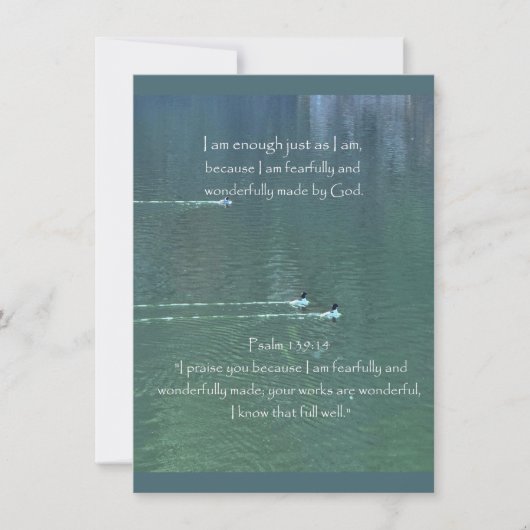 Carte De Remerciements Citation d'affirmation chrétienne et Bible corresp (Devant)