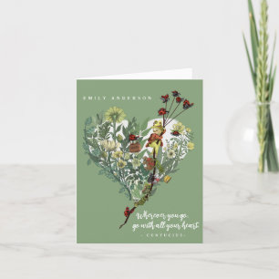 Carte De Remerciements Citation d'Aventure de la Mignonne Petite Coccinel