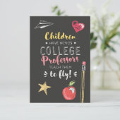 Carte De Remerciements Citation de belles ailes - Professeurs de collège (Debout devant)