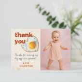 Carte De Remerciements Citation d'oeufs BBQ BBQ premier anniversaire (Debout devant)