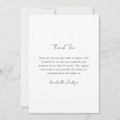 Carte De Remerciements Citation du cardinal Collage photo Funérailles Sym (Dos)