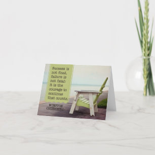 Carte De Remerciements Citation Inspirationnelle de Winston Churchill "Co