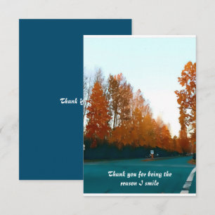 Carte De Remerciements Citation personnalisée Aquarelles Arbres Couleurs 