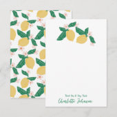 Carte De Remerciements Citron (Devant / Derrière)