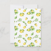 Carte De Remerciements Citron Baby shower photo (Dos)