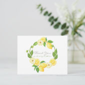 Carte De Remerciements Citron Citrus Baby shower neutre pour les femmes M (Debout devant)