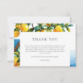 Carte De Remerciements Citron Citrus Côte Amalfi Mariage italien (Devant)