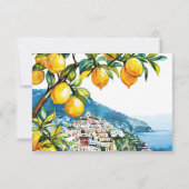 Carte De Remerciements Citron Citrus Côte Amalfi Mariage italien (Dos)