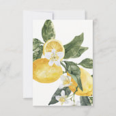 Carte De Remerciements Citron Citrus Fête des mariées principale (Dos)