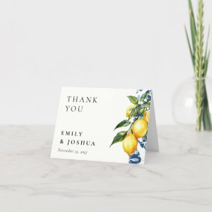 Carte De Remerciements Citron Citrus Positano Mariage italien