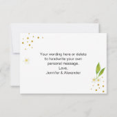 Carte De Remerciements Citron et Or (Dos)