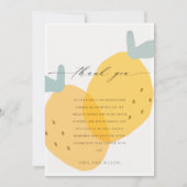 Carte De Remerciements Citron jaune mignon Fruit Citrus Baby shower clair (Devant)