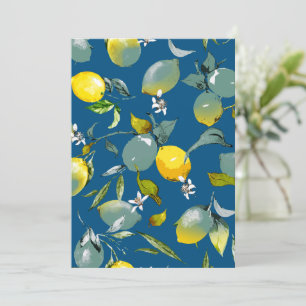 Carte De Remerciements citrons aquarelle 28