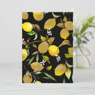 Carte De Remerciements citrons d'aquarelle 31