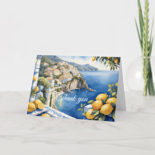 Carte De Remerciements Citrons de la côte amalfitaine votre photo et vo