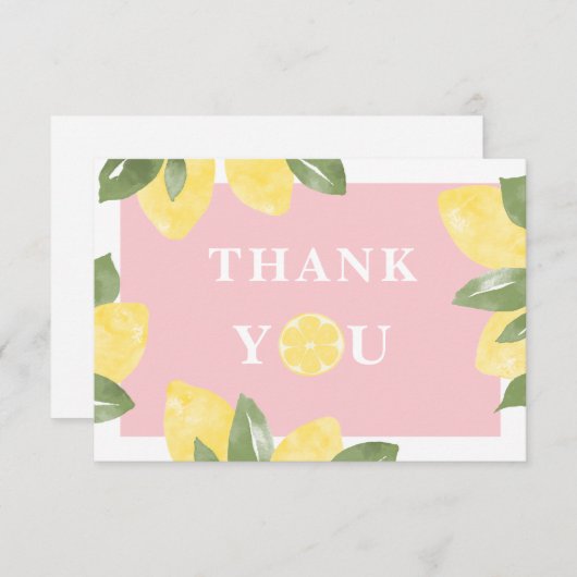 Carte De Remerciements Citrons doux (Devant / Derrière)