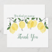 Carte De Remerciements Citrons Modernes (Devant / Derrière)