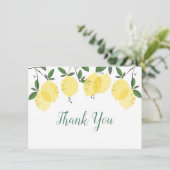 Carte De Remerciements Citrons Modernes (Debout devant)