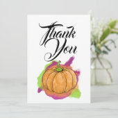 Carte de remerciements citrouille (Debout devant)