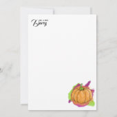Carte de remerciements citrouille (Dos)