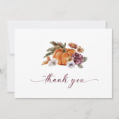 Carte de remerciements citrouille (Devant)